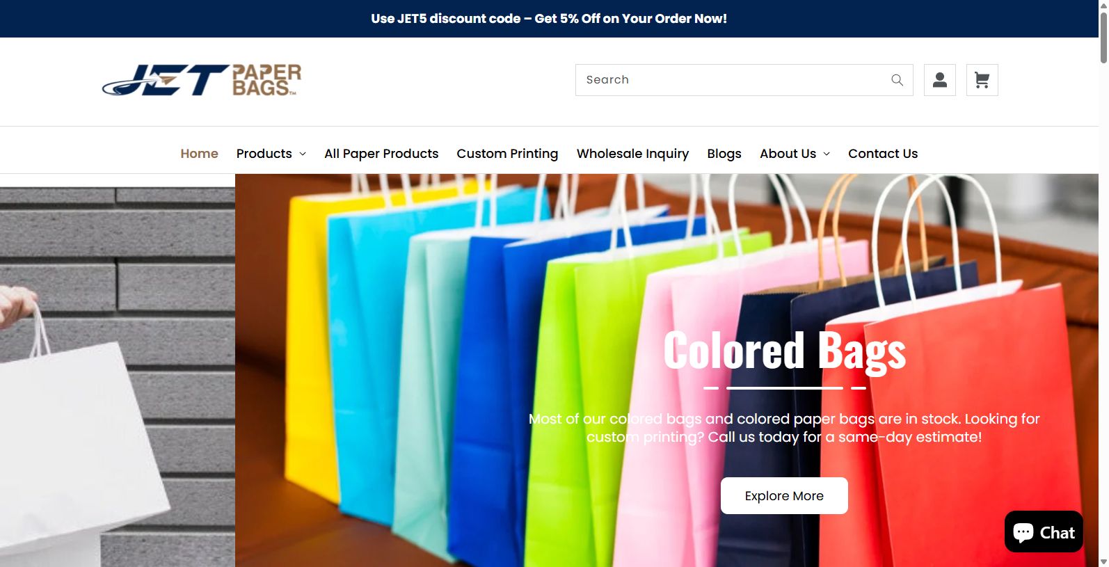 JET PAPER BAGS: Leading Wholesale Paper Bags Supplier