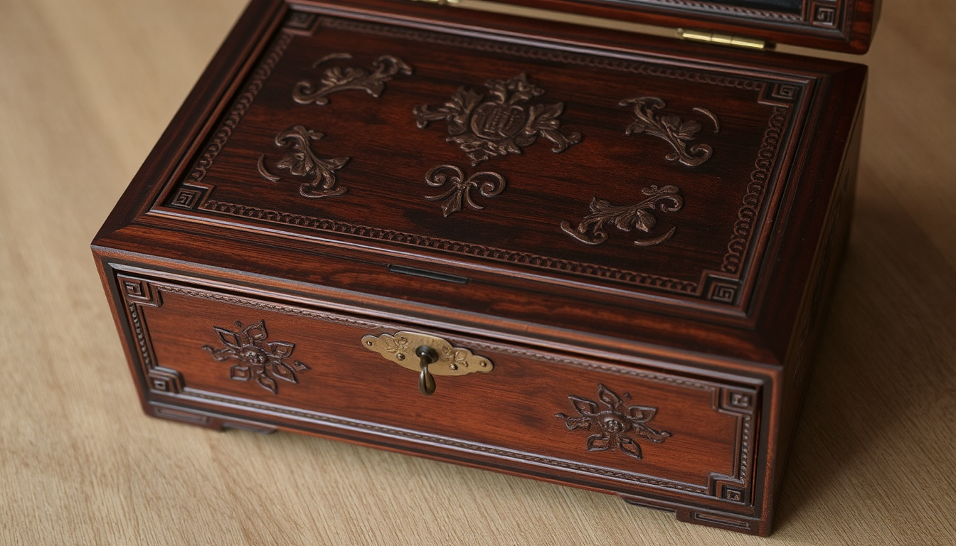 chinese rosewood jewelry box