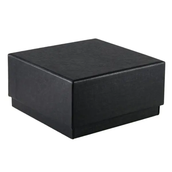 Black LED Earring & Pendant Display Box | Custom Branding Custom black LED earring and pendant display box with integrated lighting, velvet insert, and brand logo