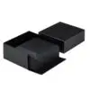 Black LED Earring & Pendant Display Box | Custom Branding Custom black LED earring and pendant display box with integrated lighting, velvet insert, and brand logo