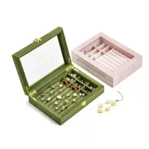 Custom Clear Acrylic Jewelry Display Case with Logo Branding
