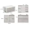 Custom clear acrylic multi-drawer jewelry organizer travel case with velvet lining and laser-engraved brand logo