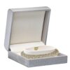 Custom Weave Texture Bangle Box – Contemporary Rigid Jewelry Packaging Contemporary weave-textured rigid bangle box with custom branding for jewelry retailers and wholesalers