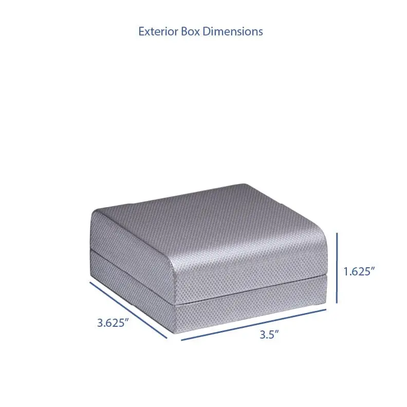 Contemporary weave-textured rigid bangle box with custom branding for jewelry retailers and wholesalers