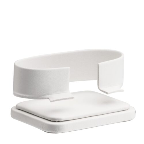 Leatherette Horizontal Bangle & Watch Display Stand – Custom B2B Jewelry Box Leatherette horizontal bangle display stand with custom logo and color options for jewelry retail packaging