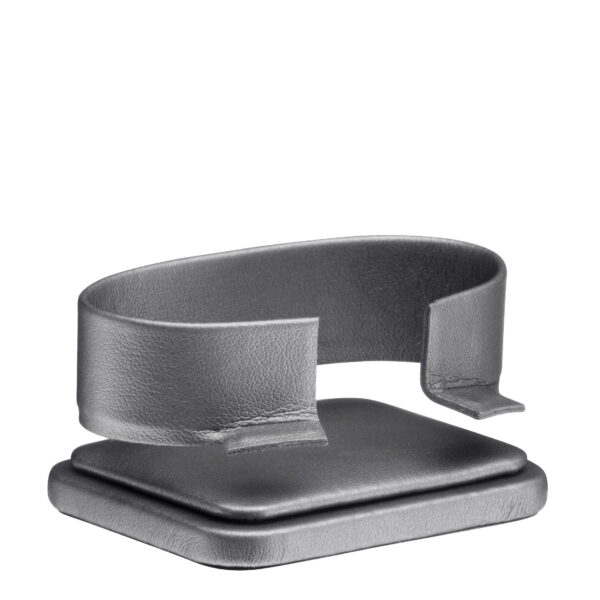 Leatherette horizontal bangle display stand with custom logo and color options for jewelry retail packaging