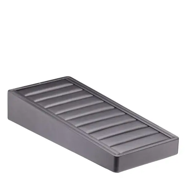 Leatherette 9-slot bangle display tray with custom logo branding and color customization options