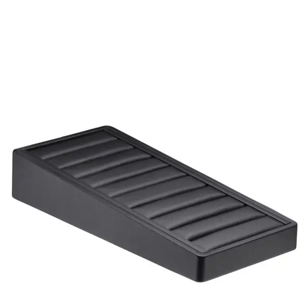 Leatherette 9-slot bangle display tray with custom logo branding and color customization options