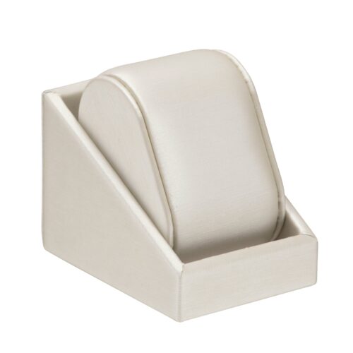 Custom Linea bangle pillow jewelry display box with personalized branding, featuring contoured foam insert for retail packaging