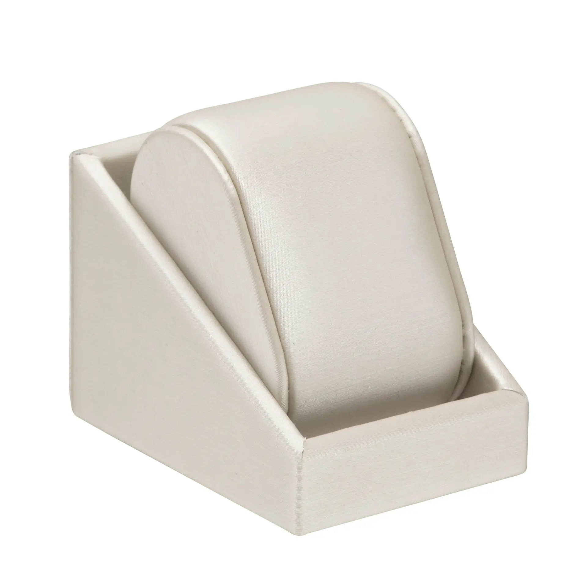 Custom Linea bangle pillow jewelry display box with personalized branding, featuring contoured foam insert for retail packaging