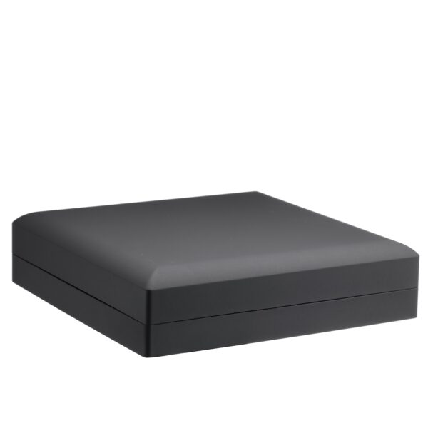 Black LED-Illuminated Large Necklace Box – Custom OEM Black LED-illuminated luxury necklace box with custom branding and padded jewelry insert