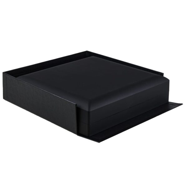 Black LED-Illuminated Large Necklace Box – Custom OEM Black LED-illuminated luxury necklace box with custom branding and padded jewelry insert