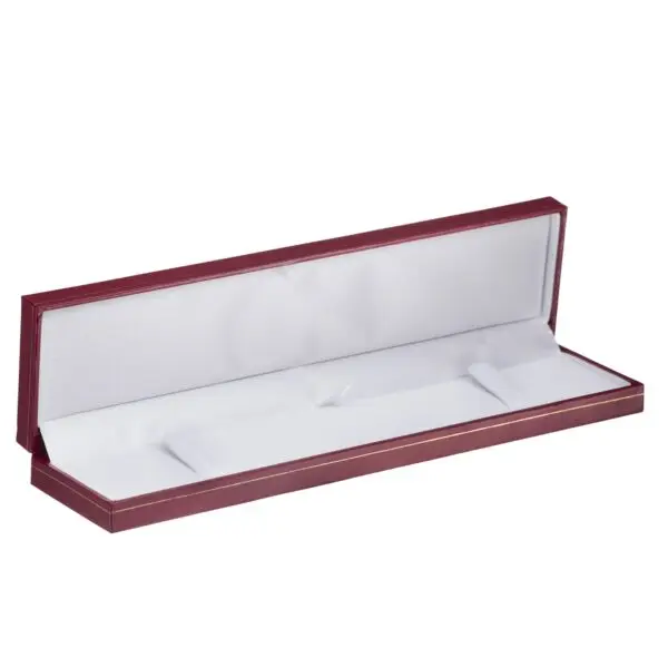 Custom rigid bracelet box with vintage design, foam insert, and company logo printing