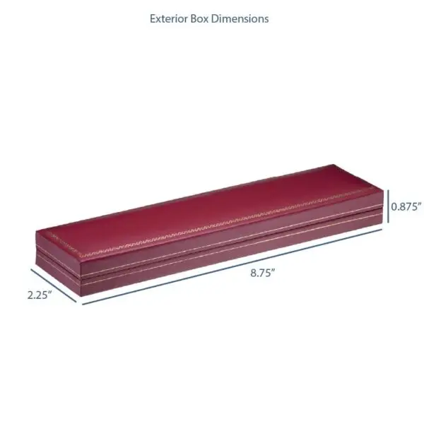 Custom rigid bracelet box with vintage design, foam insert, and company logo printing
