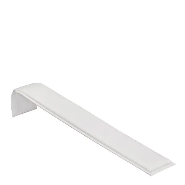 Custom leatherette tiered bracelet display ramp with embossed branding for retail jewelry showcasing
