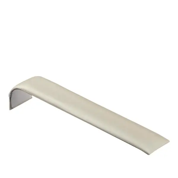 Linea bracelet display ramp in custom wood with branded base, protective padding and tiered jewelry presentation design