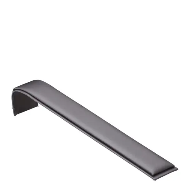 Custom leatherette tiered bracelet display ramp with embossed branding for retail jewelry showcasing