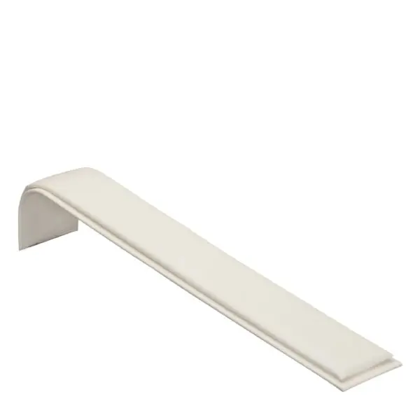 Custom leatherette tiered bracelet display ramp with embossed branding for retail jewelry showcasing