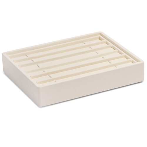 Custom suede stackable bracelet display tray for 6 pieces with logo branding options