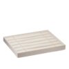 Leatherette 6-slot stackable bracelet tray with custom logo branding, lightweight jewelry organizer for retail packaging
