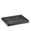 Leatherette 6-slot stackable bracelet tray with custom logo branding, lightweight jewelry organizer for retail packaging