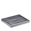 Leatherette 6-slot stackable bracelet tray with custom logo branding, lightweight jewelry organizer for retail packaging