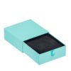 Custom cardboard slide-drawer jewelry box, matte finish with gold foil logo stamp, Sleek Utility Collection by On The Way