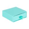 Custom cardboard slide-drawer jewelry box, matte finish with gold foil logo stamp, Sleek Utility Collection by On The Way