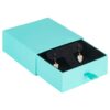 Custom cardboard slide-drawer jewelry box, matte finish with gold foil logo stamp, Sleek Utility Collection by On The Way