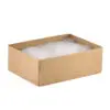 Custom cardboard earring box with cotton padding and branded logo panel