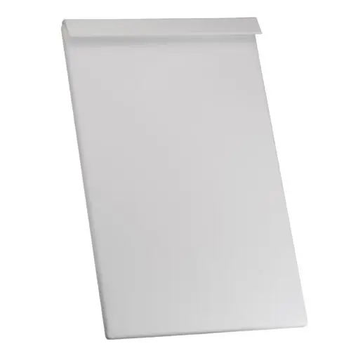 Premium leatherette chain display board with 16 slots and integrated easel stand, custom-branded for jewelry retail