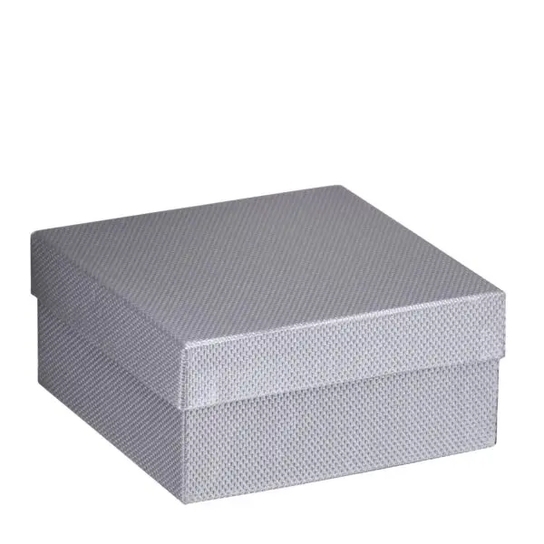 Premium custom weave texture rigid cufflink box with contemporary design, fully customizable logo branding and interior inserts for jewelry retail packaging