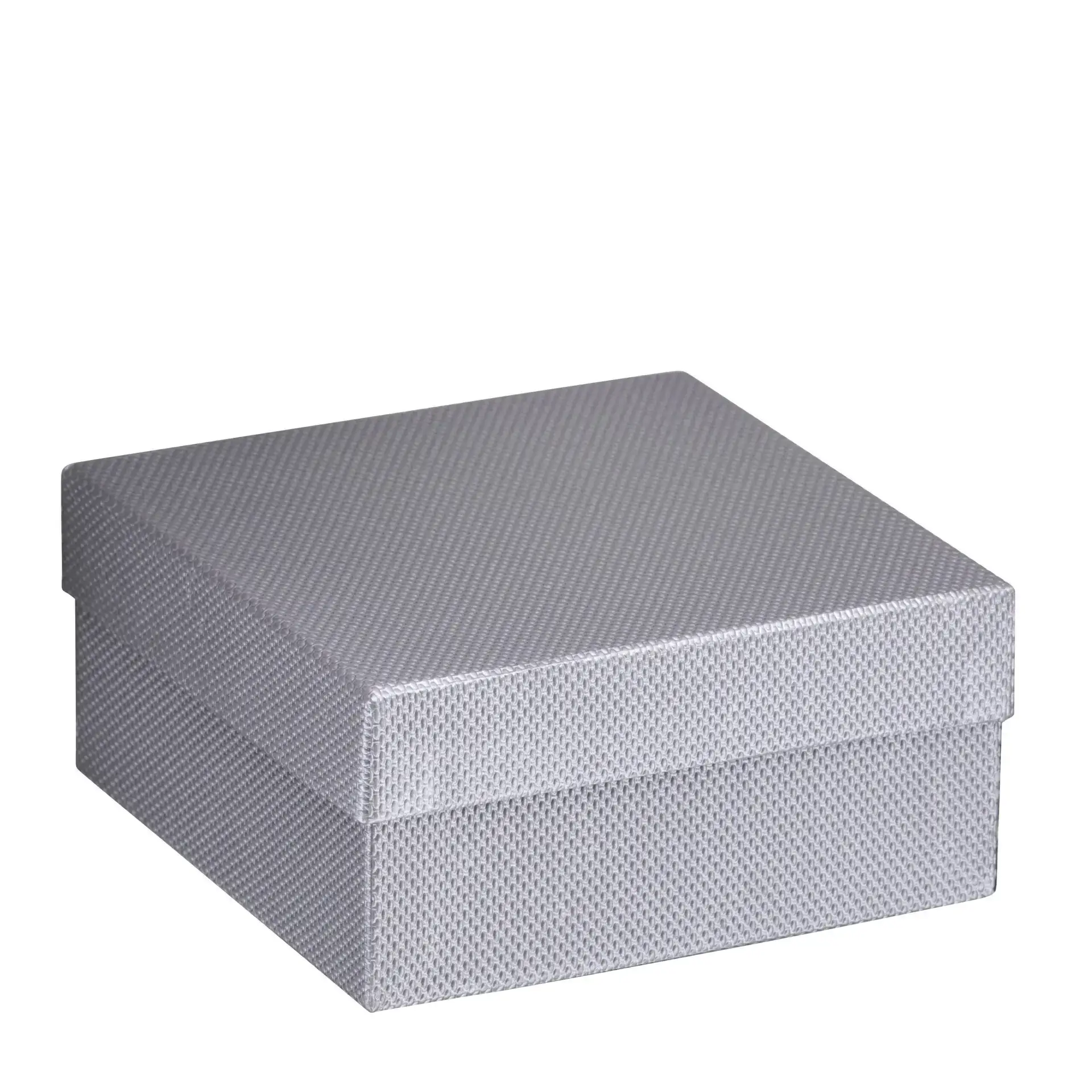 Premium custom weave texture rigid cufflink box with contemporary design, fully customizable logo branding and interior inserts for jewelry retail packaging
