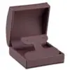 Dome Leatherette Earring Box with T-Bar Insert and Outer Gift Box Dome-shaped leatherette earring box with T-bar holder and outer gift box with ribbon bow