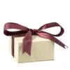 Dome Leatherette Earring Box with T-Bar Insert and Outer Gift Box Dome-shaped leatherette earring box with T-bar holder and outer gift box with ribbon bow