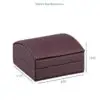 Dome Leatherette Earring Box with T-Bar Insert and Outer Gift Box Dome-shaped leatherette earring box with T-bar holder and outer gift box with ribbon bow