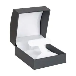 Premium dome-top earring display box with T-bar insert, custom jewelry packaging from On The Way