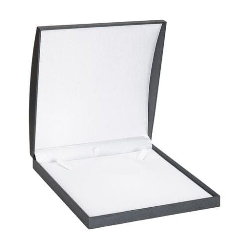 Premium Dome Necklace Box – Custom Jewelry Packaging, Pinnacle Collection Premium dome necklace box with custom logo branding and luxury jewelry packaging design