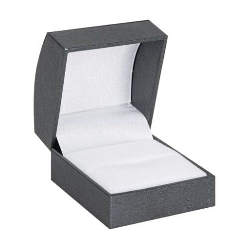 Premium dome ring box with custom brand logo, luxury jewelry packaging