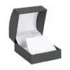 Custom domed earring box with personalized jewelry branding and logo printing options
