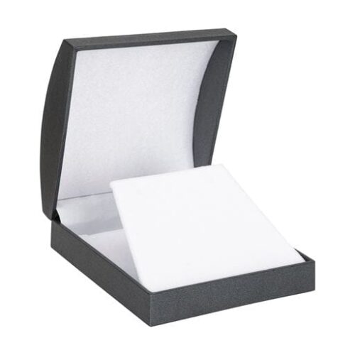 Premium domed jewelry box with removable lid, custom personalization, interior padding, and eco-friendly materials.