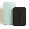 Custom Italianate double-door velvet jewelry box with foil-stamped branding and customizable foam insert
