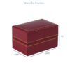Luxury double ring box with vintage design, velvet interior, custom jewelry packaging