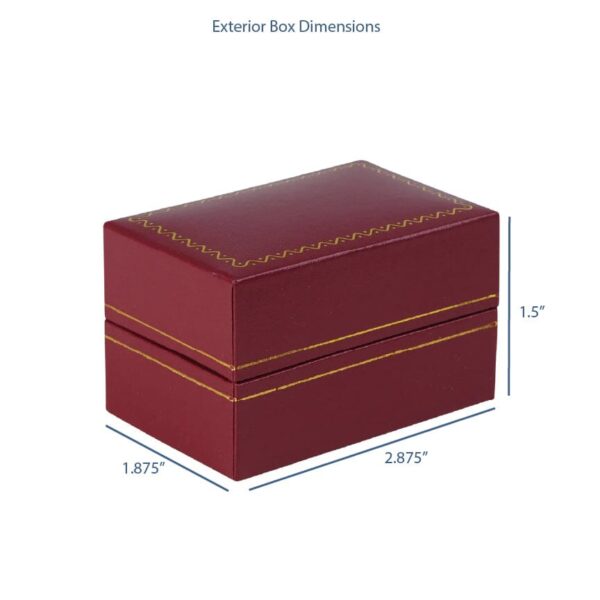 Luxury double ring box with vintage design, velvet interior, custom jewelry packaging