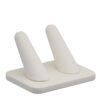 Leatherette double ring finger display stand with custom branding options