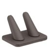 Leatherette double ring finger display stand with custom branding options