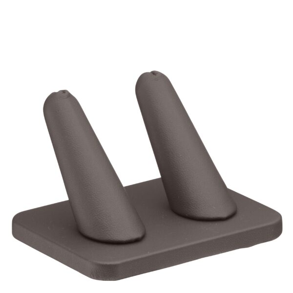 Leatherette double ring finger display stand with custom branding options