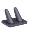 Leatherette double ring finger display stand with custom branding options