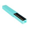 Custom cardboard slide-drawer bracelet box open showing velvet pillow insert — factory-direct jewelry packaging