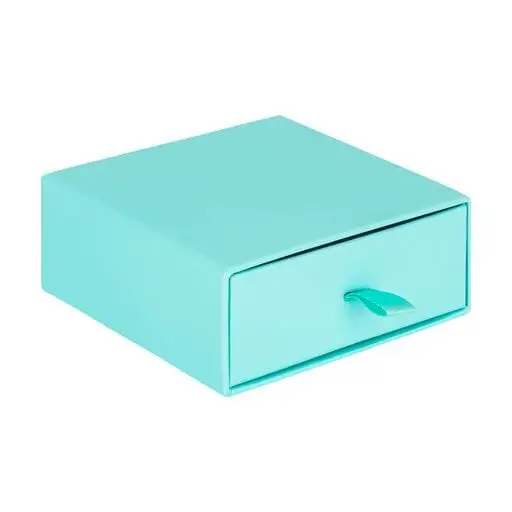 Custom cardboard drawer earring boxes with sleek design and logo branding for jewelry brands